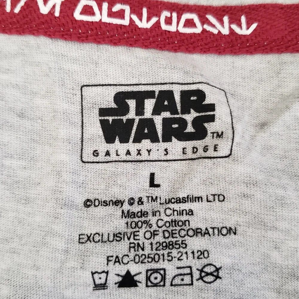 Star Wars Galaxy's Edge Black Spire Outpost Mens Large Short Sleeve Gray Tee NWT - Picture 4 of 13